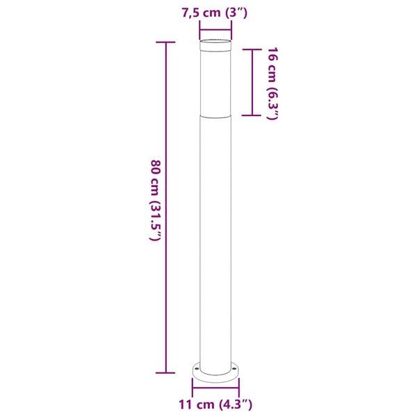 Lampade: Pollerleuchte 80 cm Edelstahl IP44 – Nuovo e nell'imballaggio originale da Bühler venduto da DealHaus_Ostschweiz 7