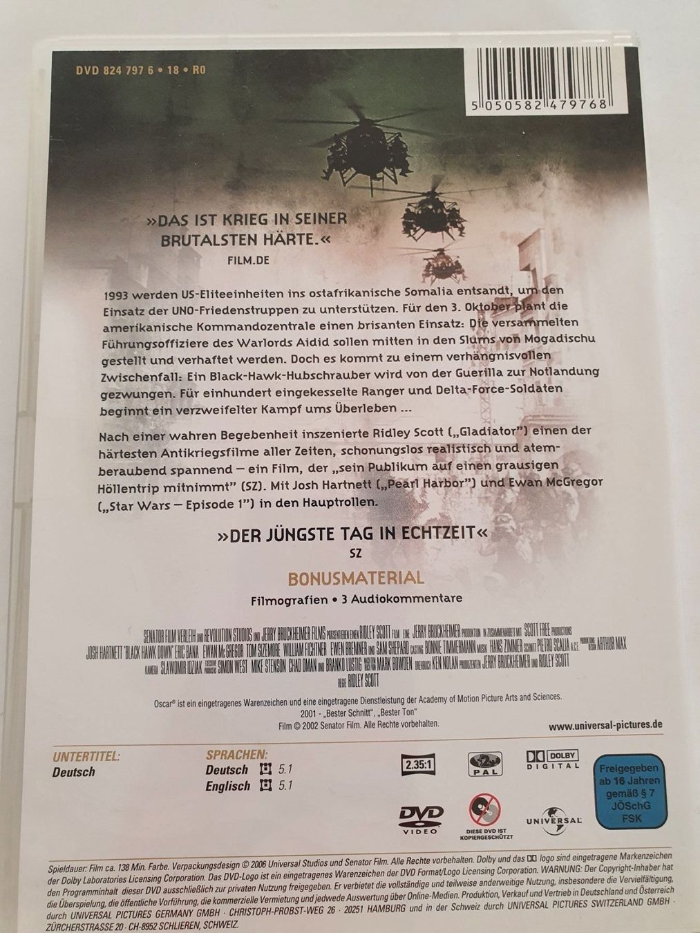 Alle DVDs: Black Hawk Down – Gebraucht aus Oberdorf BL von BaldenEagle 1