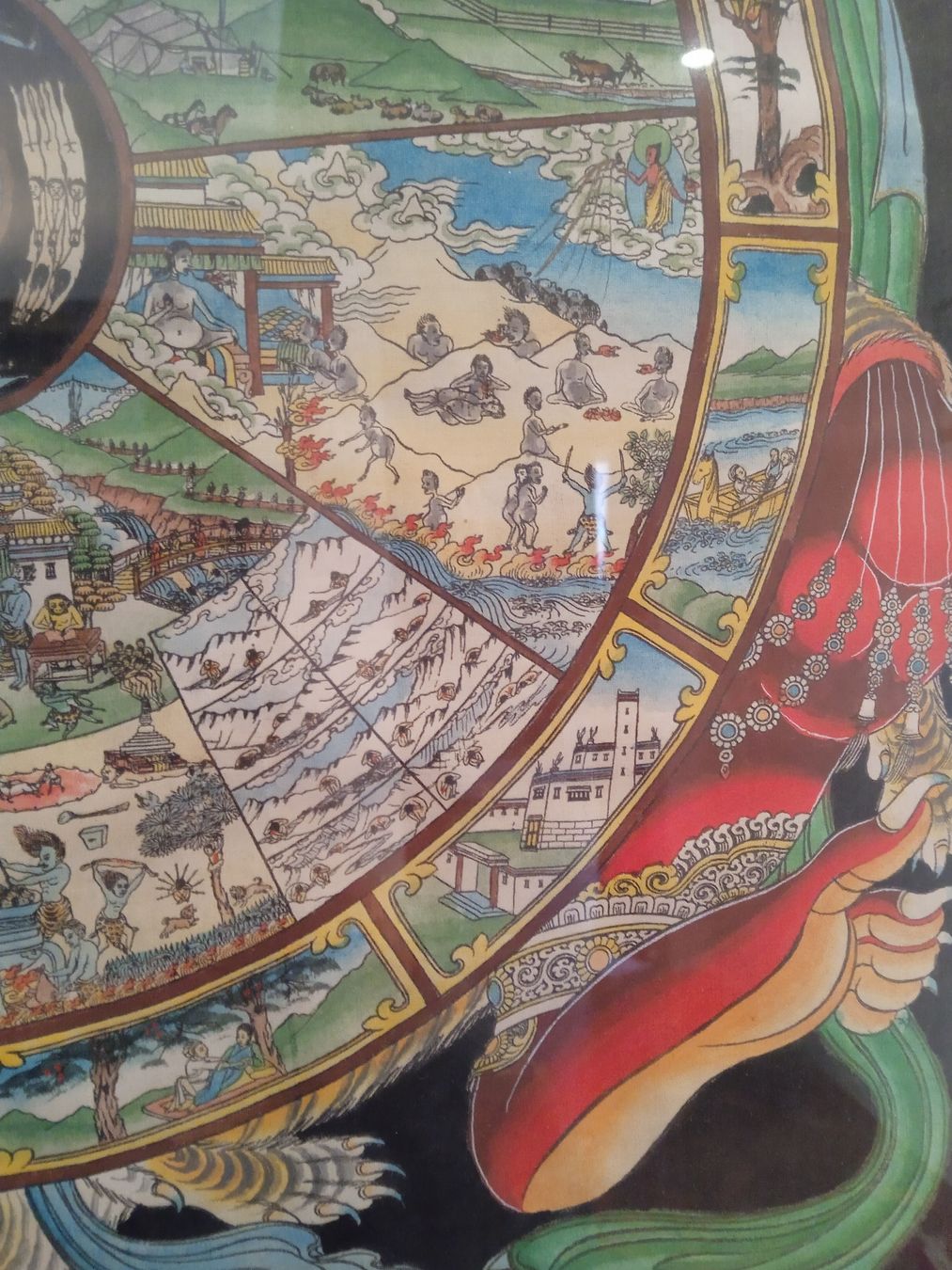 Foto & Immagini: Tibetanisches Bild mit vergoldetem Rand – Usato da Allschwil venduto da Sylvia50 1