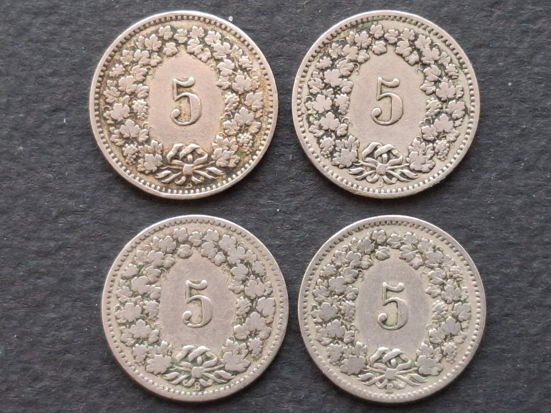 Tutti le monete: 5 Rappen (1885 - 1898) – Usato da Neuchâtel venduto da Grandloupblanc 1