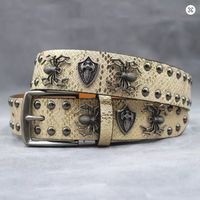Gürtel Rivet Spider beige - Ceinture Rivet Spider beige