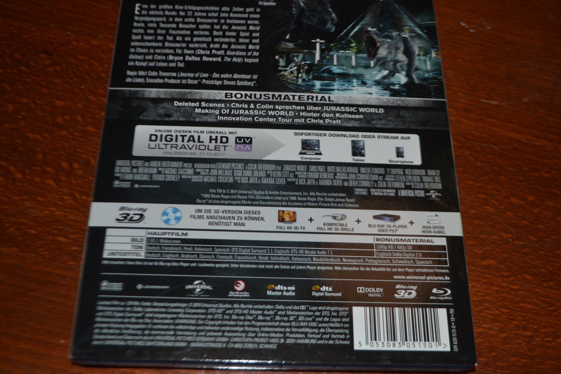 Alle DVDs: Jurassic World in 3D – Gebraucht aus Laupen ZH von chefdom 1