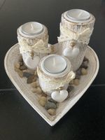 3-tlg. Kerzenhalter-Set aus Holz