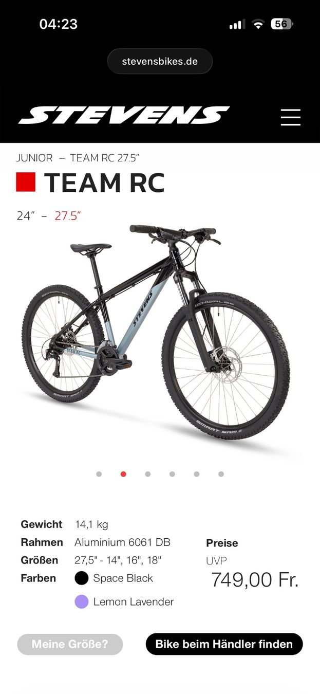 Stevens Biciclette: Stevens Team RC 24 – Usato da Volketswil venduto da Assurro 1