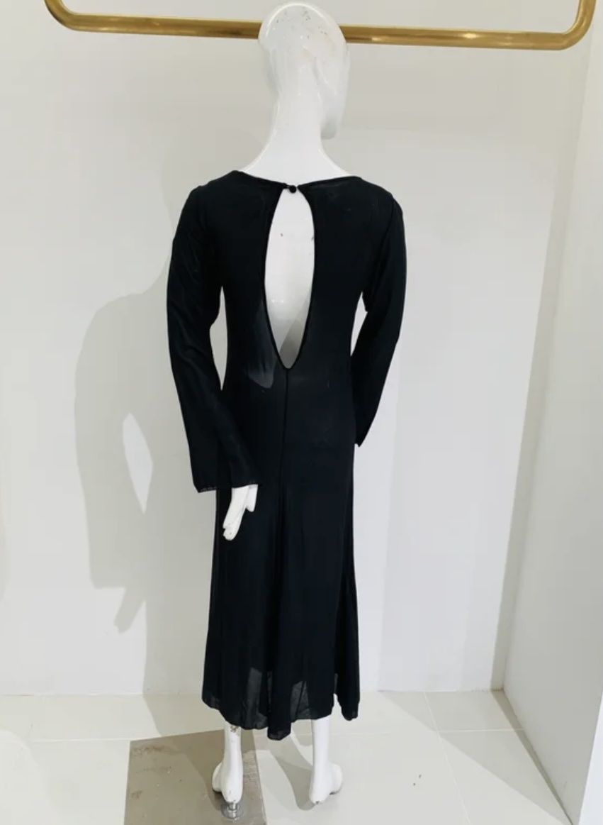 Vestiti: Hand-Embellished • Silk-Georgette • Elegant Open Back – Usato da Zürich venduto da Souljunic 2