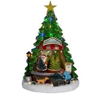 Animierte Weihnachts Spieluhr 34cm mit LED und Musik