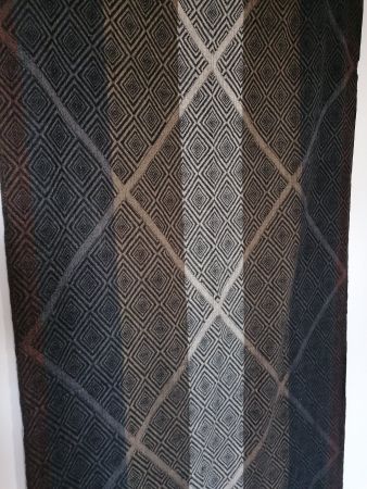 Schal Pashmina Viskose Wolle anthrazit braun grau 68x190cm