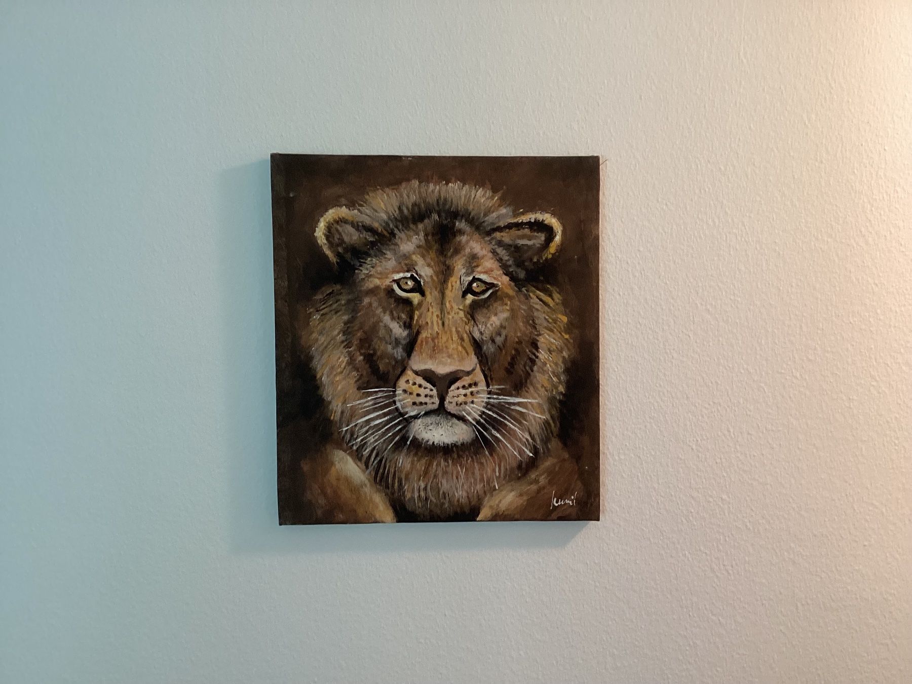 Dipinti: Löwe Acrylgemälde – Usato da Luzern venduto da Francys