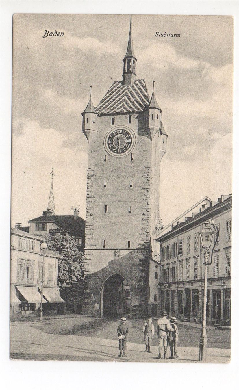 Cartes postales: BADEN Stadtturm, belebt, Kinder – Neuf (Voir description) à Jona par philajona