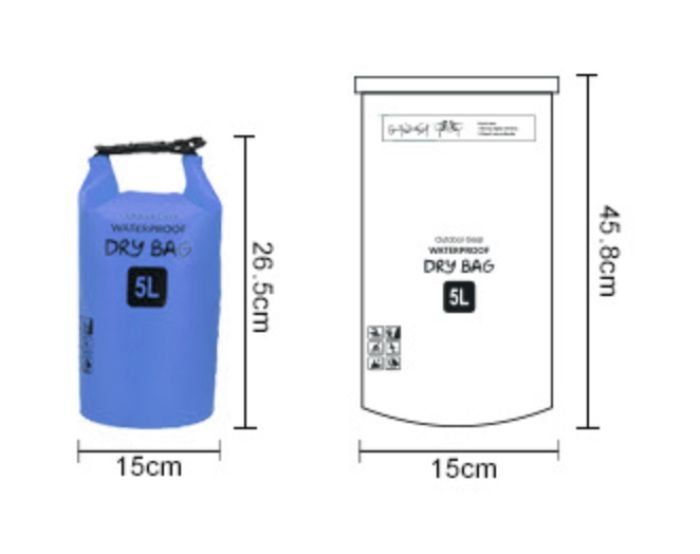 Zaini: Sac Sec étanche avec Anse réglable 5L Bleu – Nuovo e nell'imballaggio originale da Morges venduto da All4nature 1