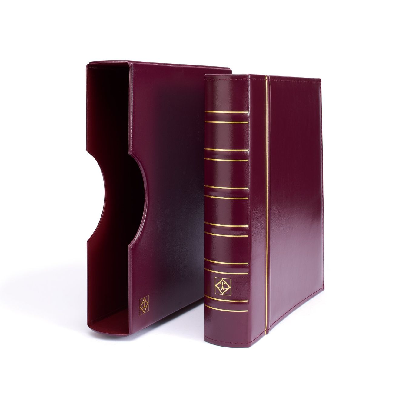 Alben: GRANDE Ringbinder mit Schutzkassette, rot – Neu und originalverpackt aus Wolfhalden von philamarkt