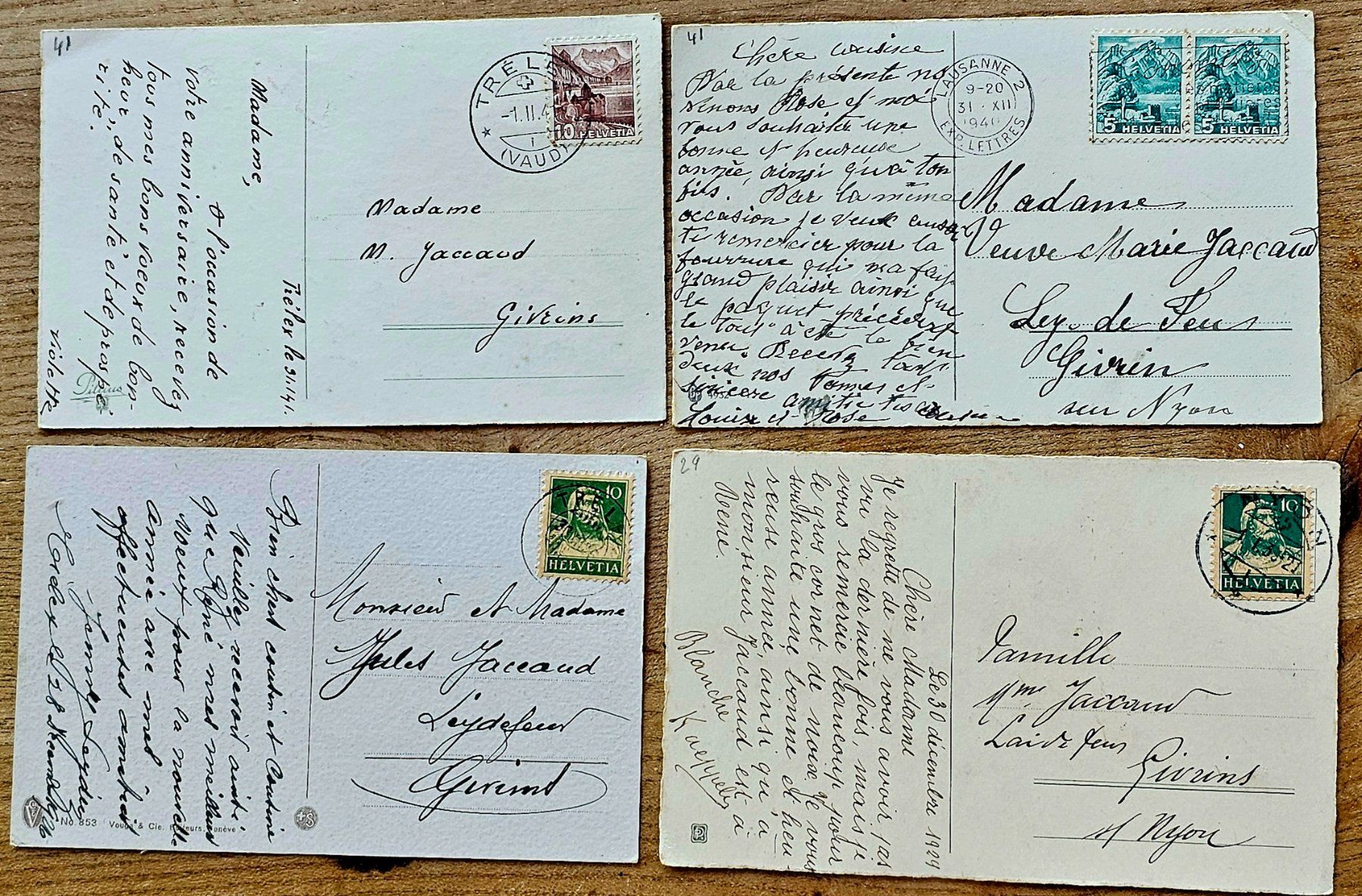 Cartoline postali: 4 cartes postales anciennes - fleurs – Usato da Les Valettes venduto da Nuba1 1