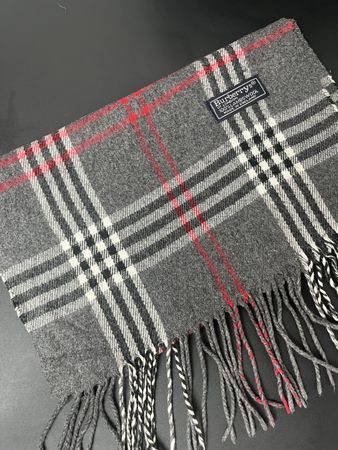 Écharpe Burberry Laine Gris clair
