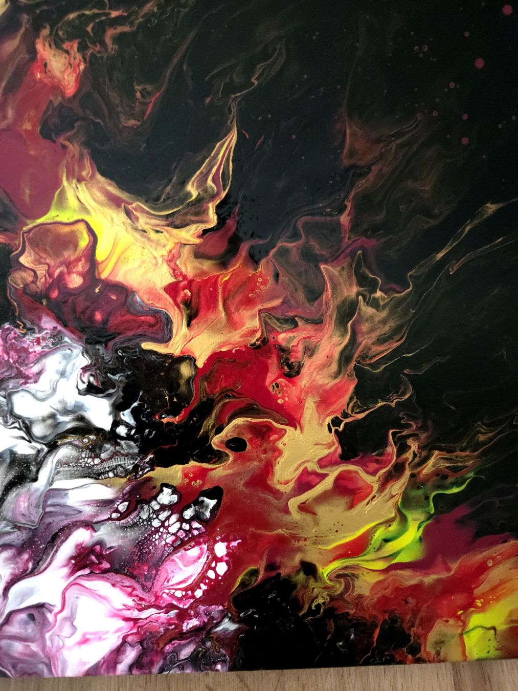 Dipinti: gemälde 50x50 abstrakt von hand gemalt – Nuovo e nell'imballaggio originale da Zürich venduto da Melossoap 3