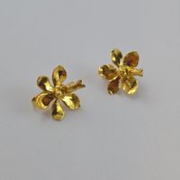 Ohrstecker Blüte golden (657)