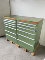 2 x Schubladenschrank Werkbankplatte Werkzeugschrank Norm