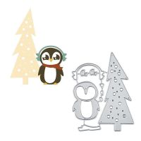 PINGUIN MIT TANNE STANZSCHABLONE