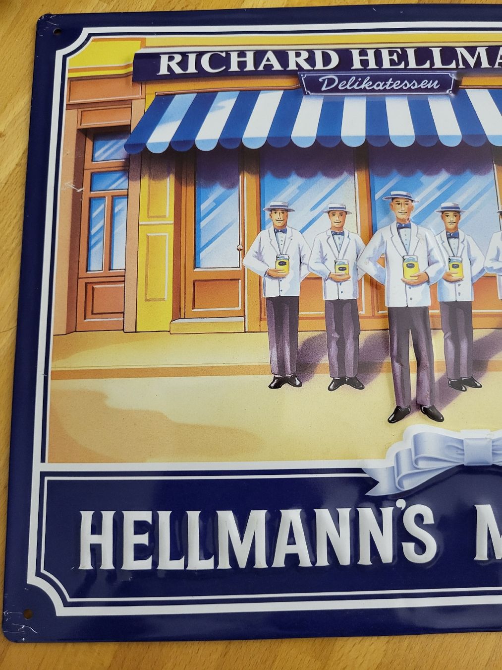 Insegne: Blechschild Hellmanns Mayonnaise – Nuovo (secondo la descrizione) da Riehen venduto da tamola67