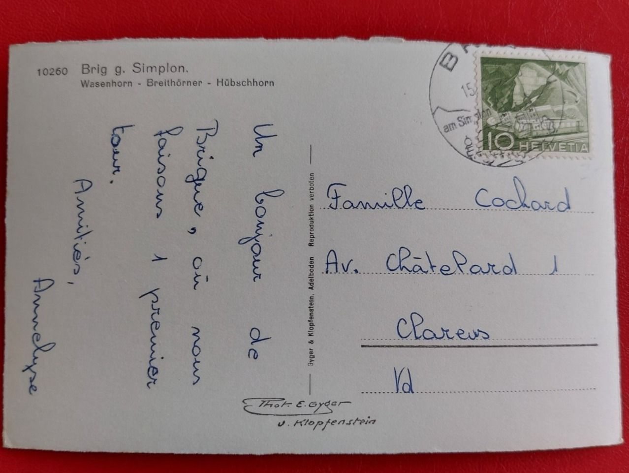 Cartoline postali: Brig – Usato da St-Légier-Chiésaz venduto da Theo006 1