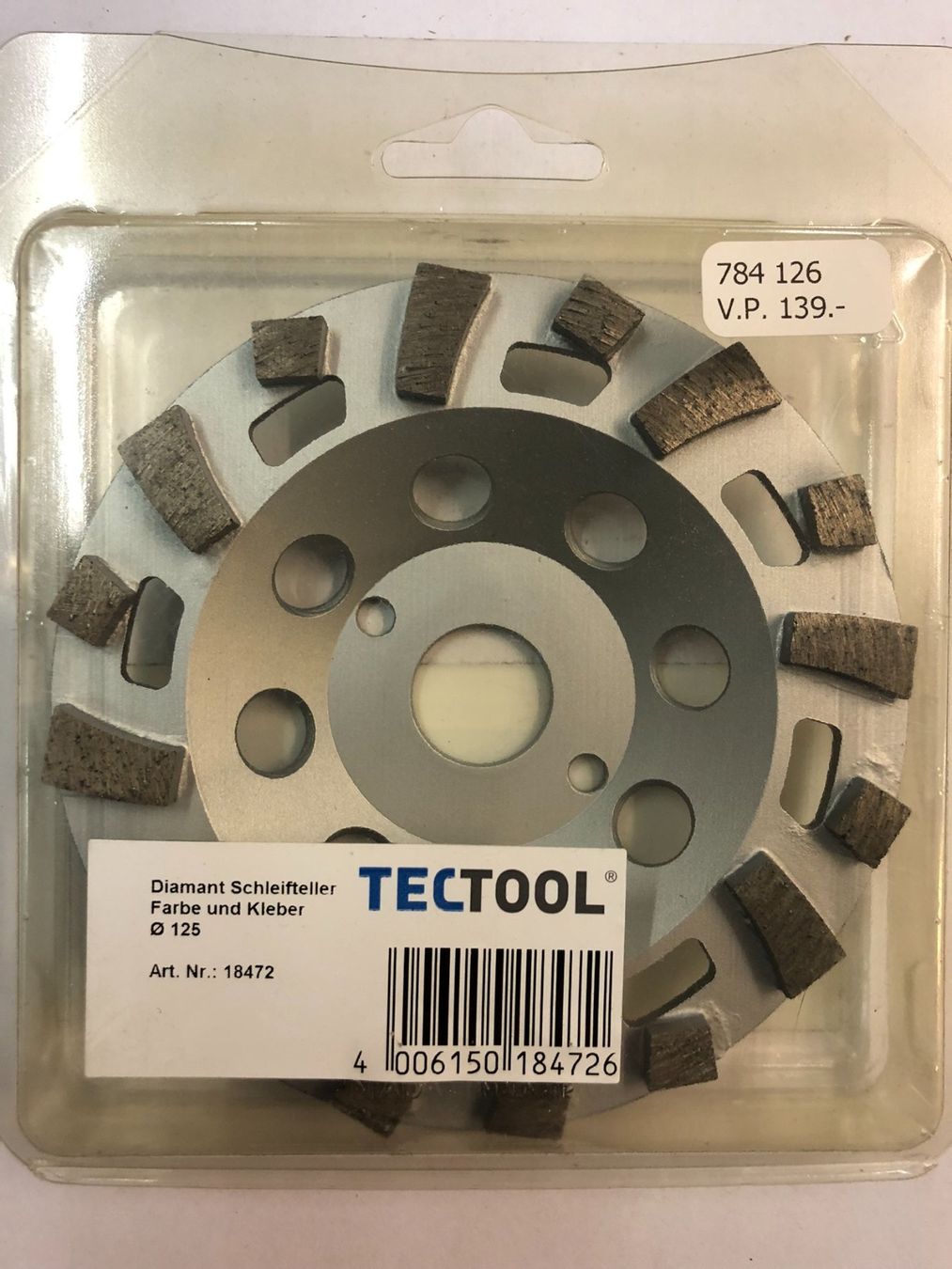 Tutti gli attrezzi: Diamant Topfscheibe TECTOOL 125x5,0x22,2 mm – Nuovo e nell'imballaggio originale da Wagen venduto da Aloeveragold