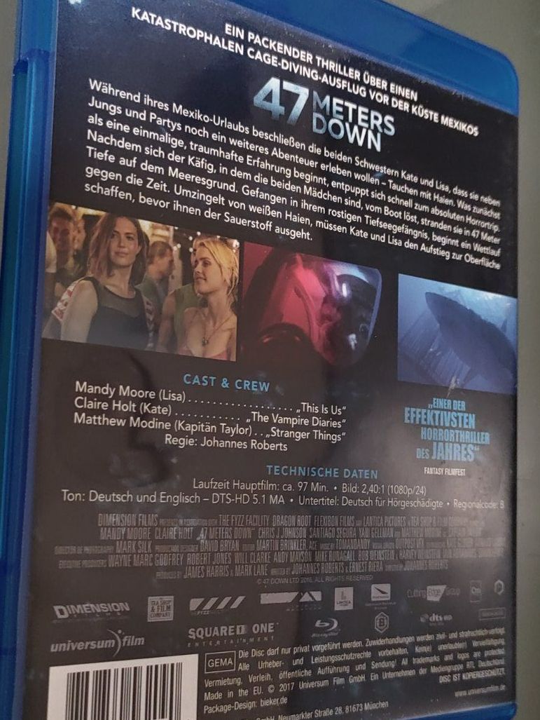Tutti i DVDs: 47 Meters Down Blu-Ray – Usato da Dottikon venduto da Oldyfreak 1