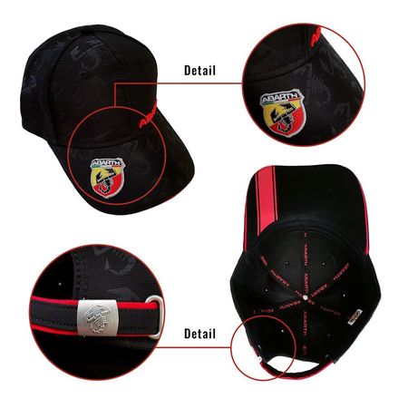 Abarth Cap Mütze bestickt schwarz Original Merchandising