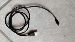 USB auf Micro-USB Ladekabel kurz schwarz gebraucht