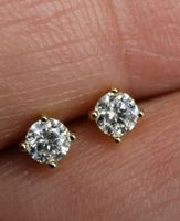 Boucles d'oreille argent avec diamants de moissanite 0,2 ct
