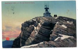 Säntisspitze, Sonnenaufgang (meteorolog. Station), gel. 1916