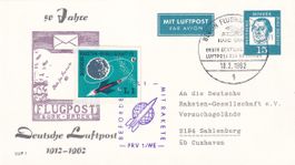 Raketenpost Deutsche Raketengesellschaft L1 1962