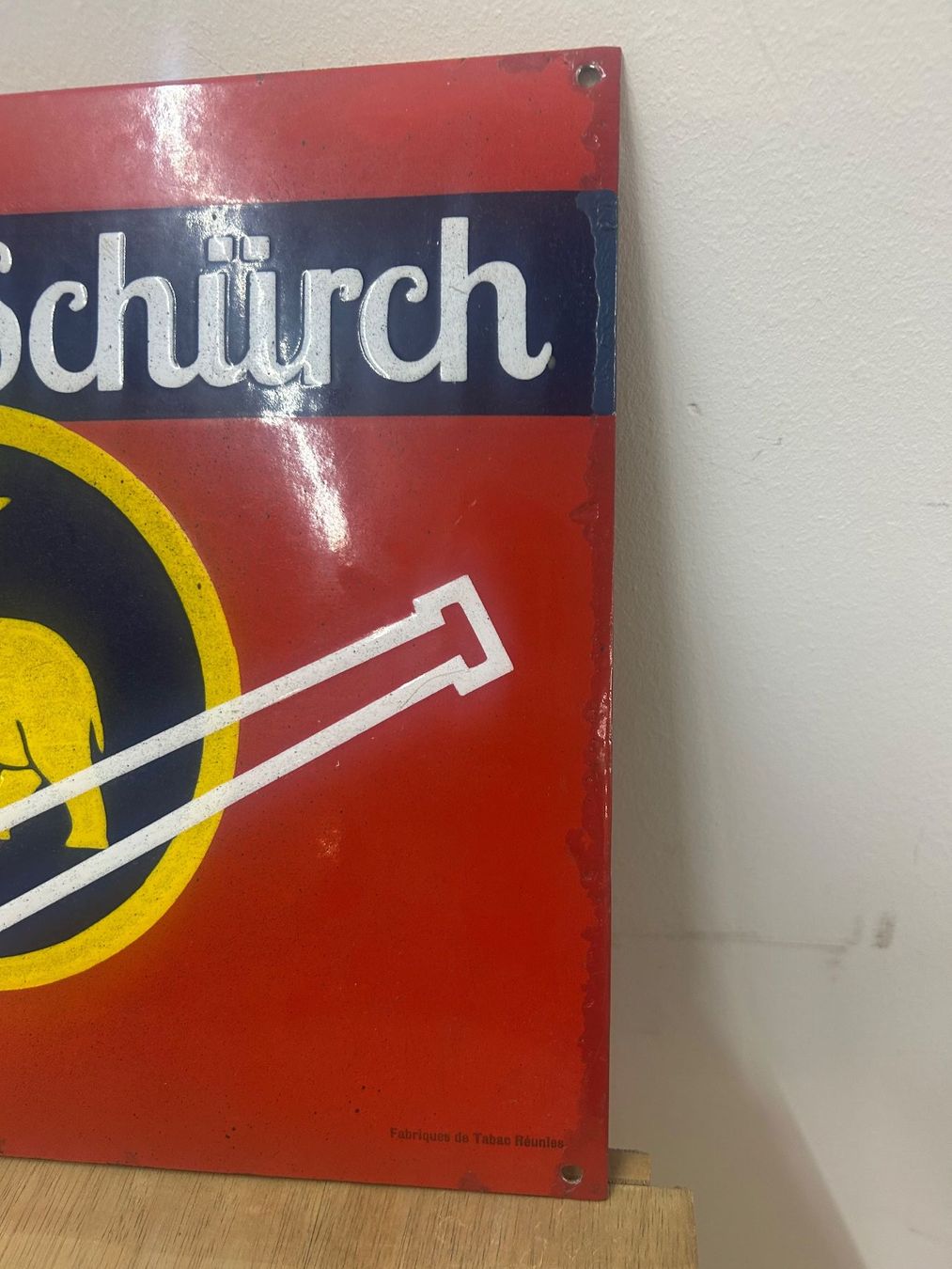 Schilder: original Email-Schild Tabacs Schürch ca. um 1930 – Gebraucht aus Zürich von Levelart 1