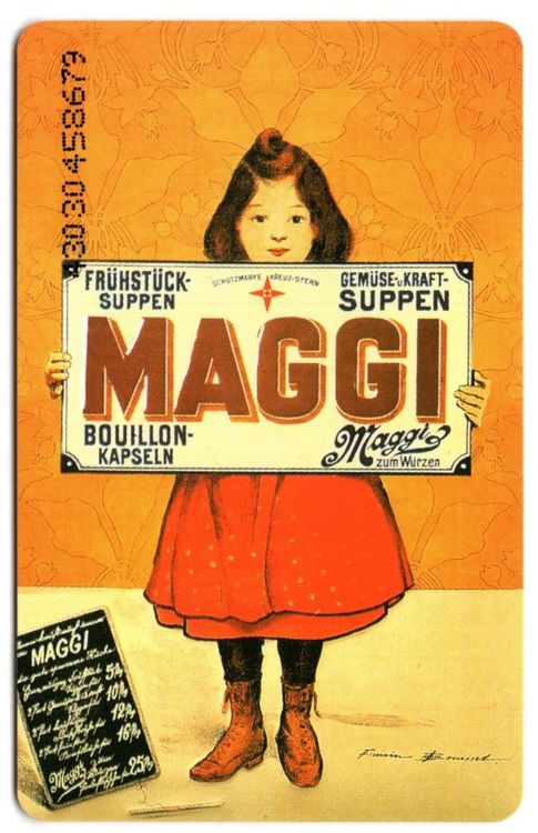 MAGGI Reklame-Plakat von 1912 auf deutscher Telefonkarte | Kaufen auf ...