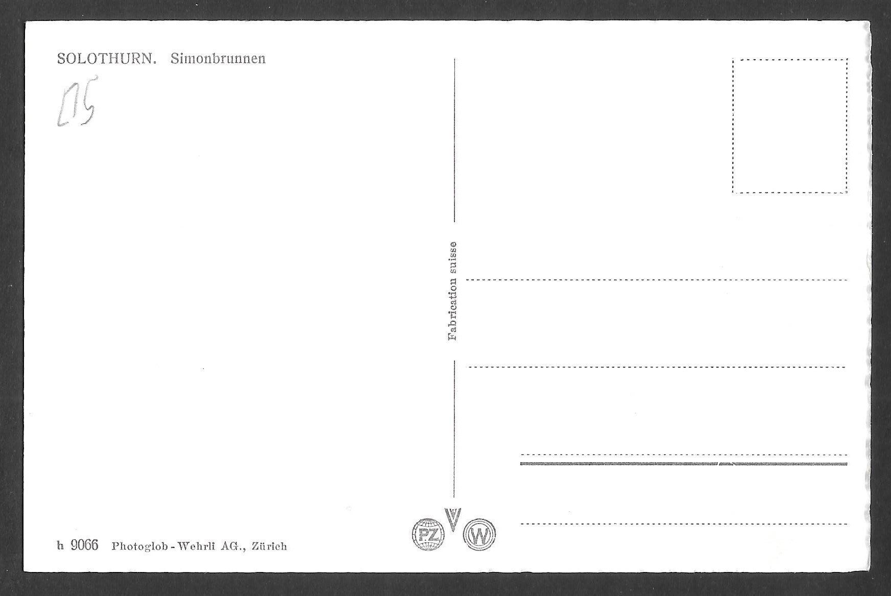 Cartes postales: Solothurn Simonbrunnen – D'occasion à Olten par clotaldi 1