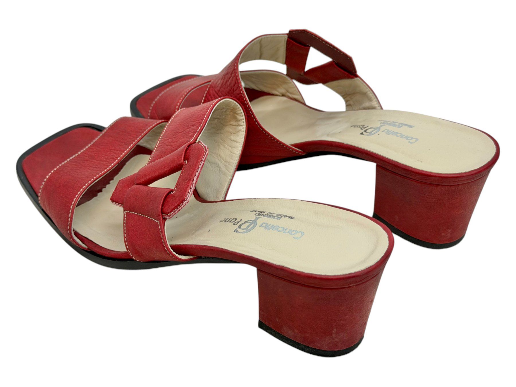 Scarpe da donna: Mules Concetta Pane cuir rouge. Pointure 40 – Usato da Cossonay-Ville venduto da PatineDuTemps 7