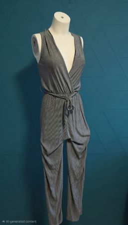 Jumpsuit striped sleeveless size M used once 