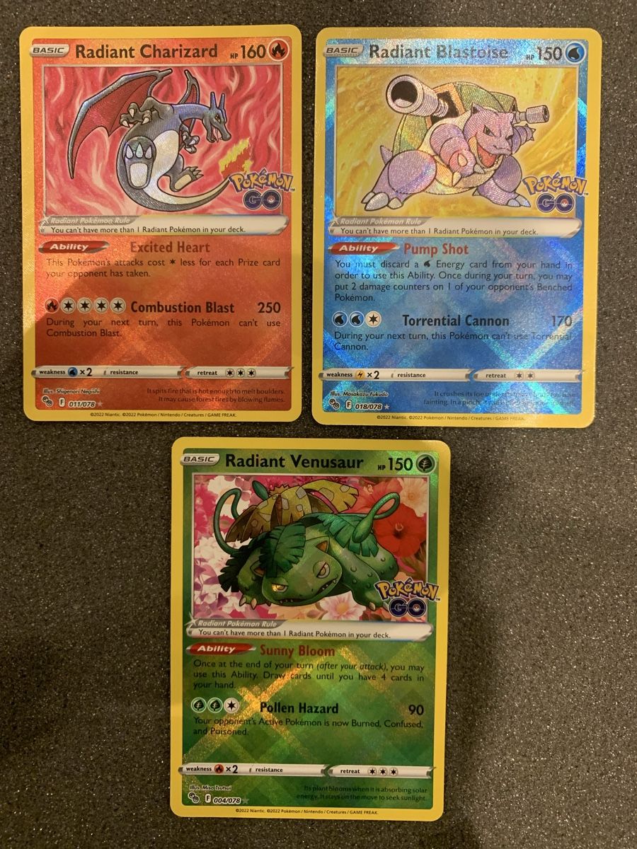 Pokémon Carte collezionabili: Radiant Charizard, Blastoise, Venusaur – Usato da Bironico venduto da ars_z6lb 1