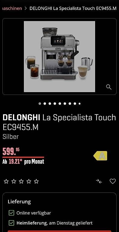 Macchine per caffè & Macchine per espresso: DELONGHI La Specialista Touch  – Usato da Solothurn venduto da gaming1975