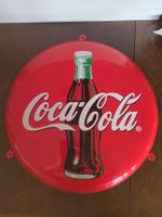 Vintage Coca-Cola Blechschild gewölbt Rot Flasche 40cm