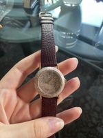 Orologio vintage da polso,cinturino in pelle bordeaux