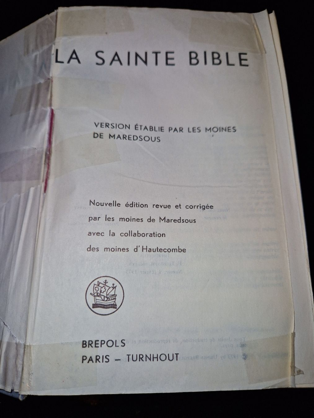 Bücher: La sainte bible (1973) version par les moines de Maredsous – Gebraucht aus Vuadens von adrien8 1