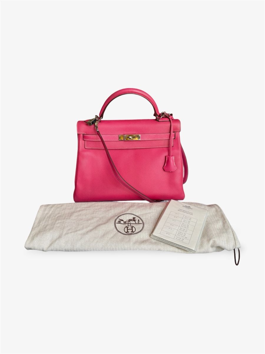 Hermès Borse da donna: Sac Hermès Kelly 32 rose – Usato da Versoix venduto da Monjolitresor 5