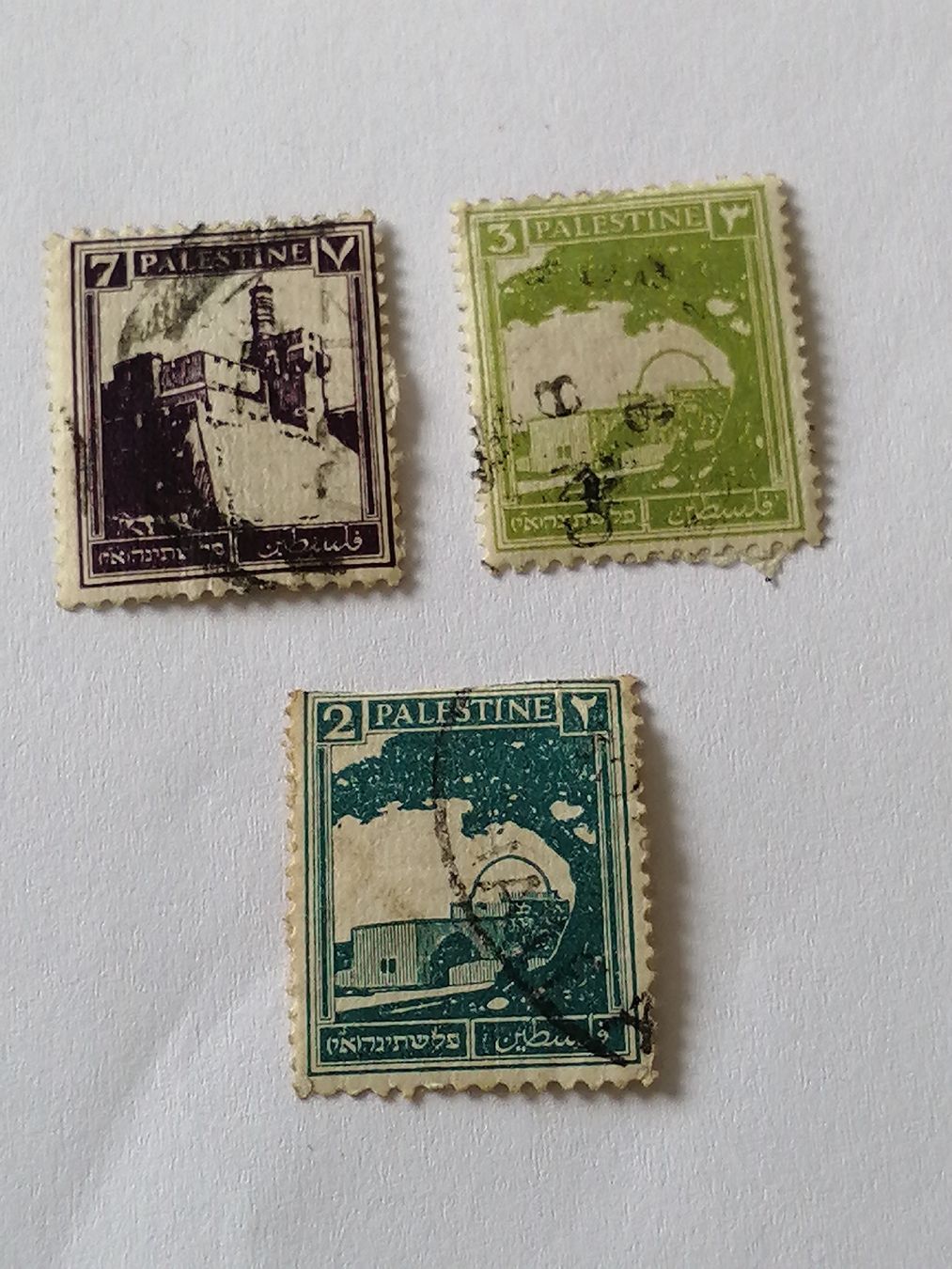 Alle Briefmarken: 3mal Palästina 1930 – Gebraucht aus Happerswil von tschergi