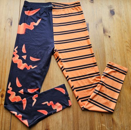 Halloween Leggins Damen Gr. L NEU Kostüm Verkleidung Kürbis