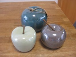3 schöne Keramik ÄPFEL