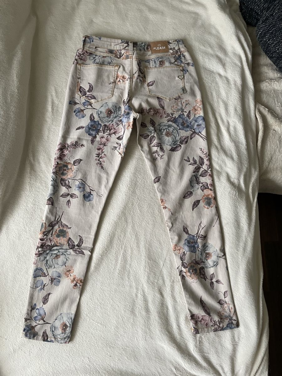 Please Jeans Pantaloni: Damen Hose floral Grösse M  – Usato da Luzern venduto da andyke 1