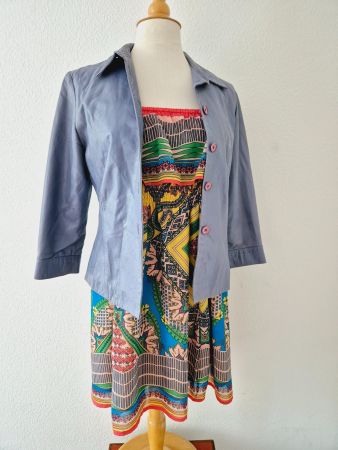 LEDERJACKE JACKE LEDER VIOLETT XS S VINTAGE, TOP ZU KLEID