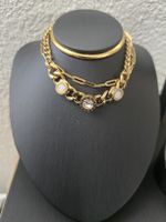 Bracelet Or Double Couche  Neuf / Gold Edelstahl Armband Neu