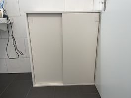 Schuhschrank weiss Schiebetüren mit Regalen