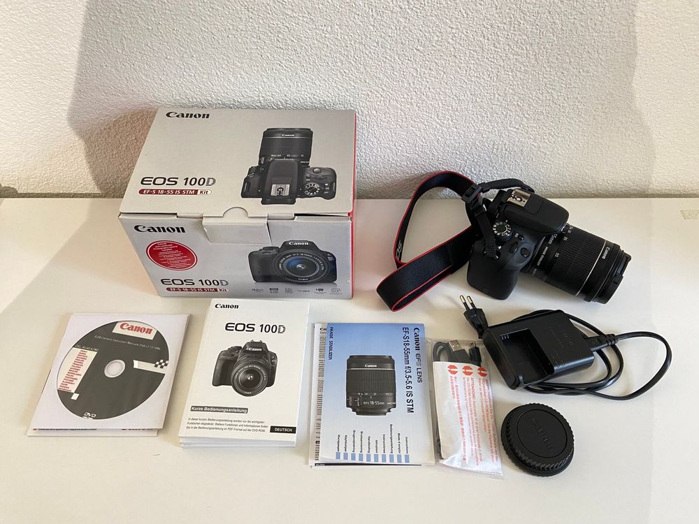 Canon EOS 100D DSLR Camera With EF-S 18-55mm III Lens - Black - View #2