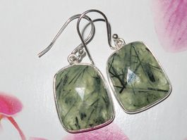 Ohrringe PREHNIT 925 Silber fazetiert VP 69,-